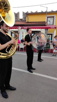 Laška pihalna godba in župan Marko Šantej